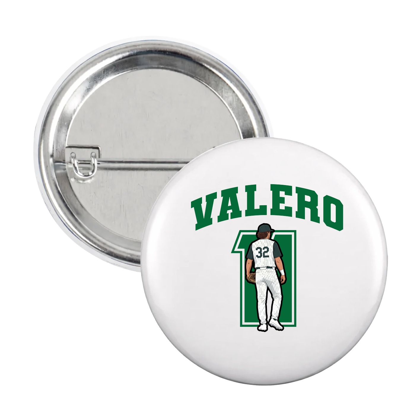 Game Day Button — Number in White
