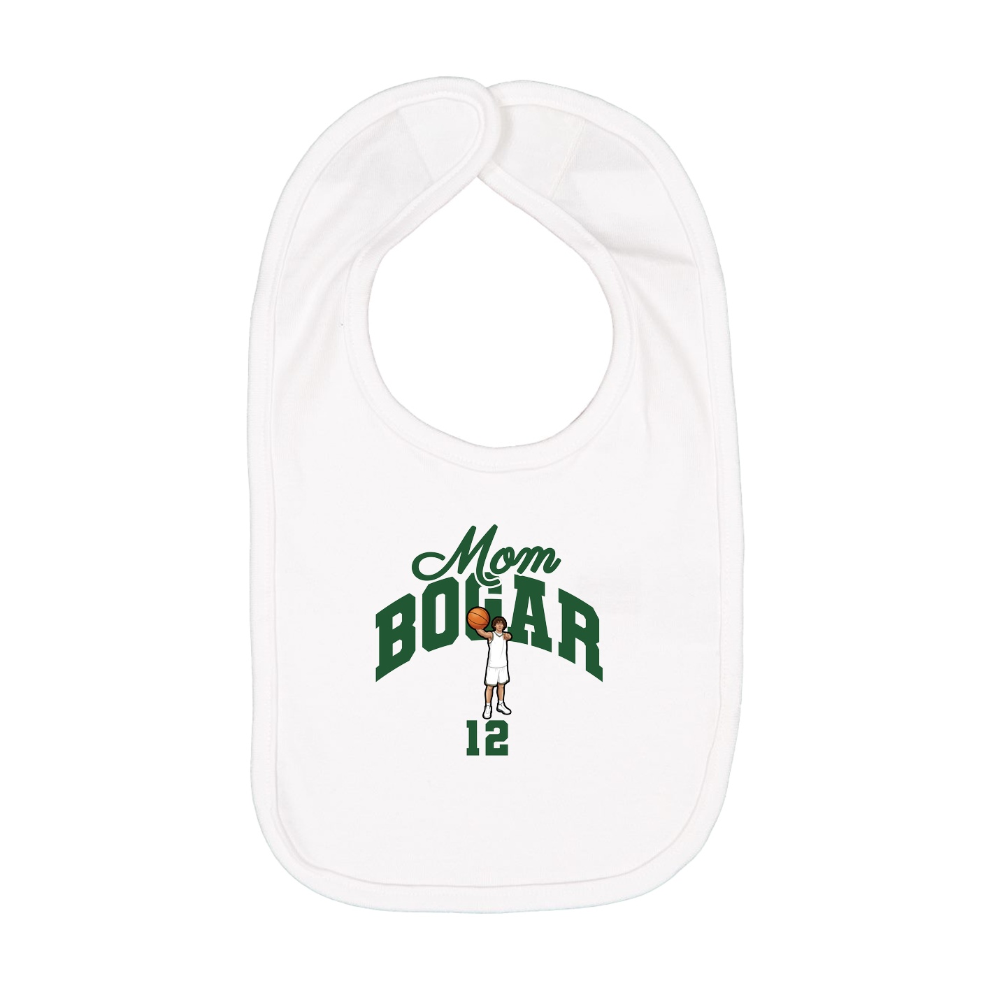 Infant Bib — Mothers Day Arch in White
