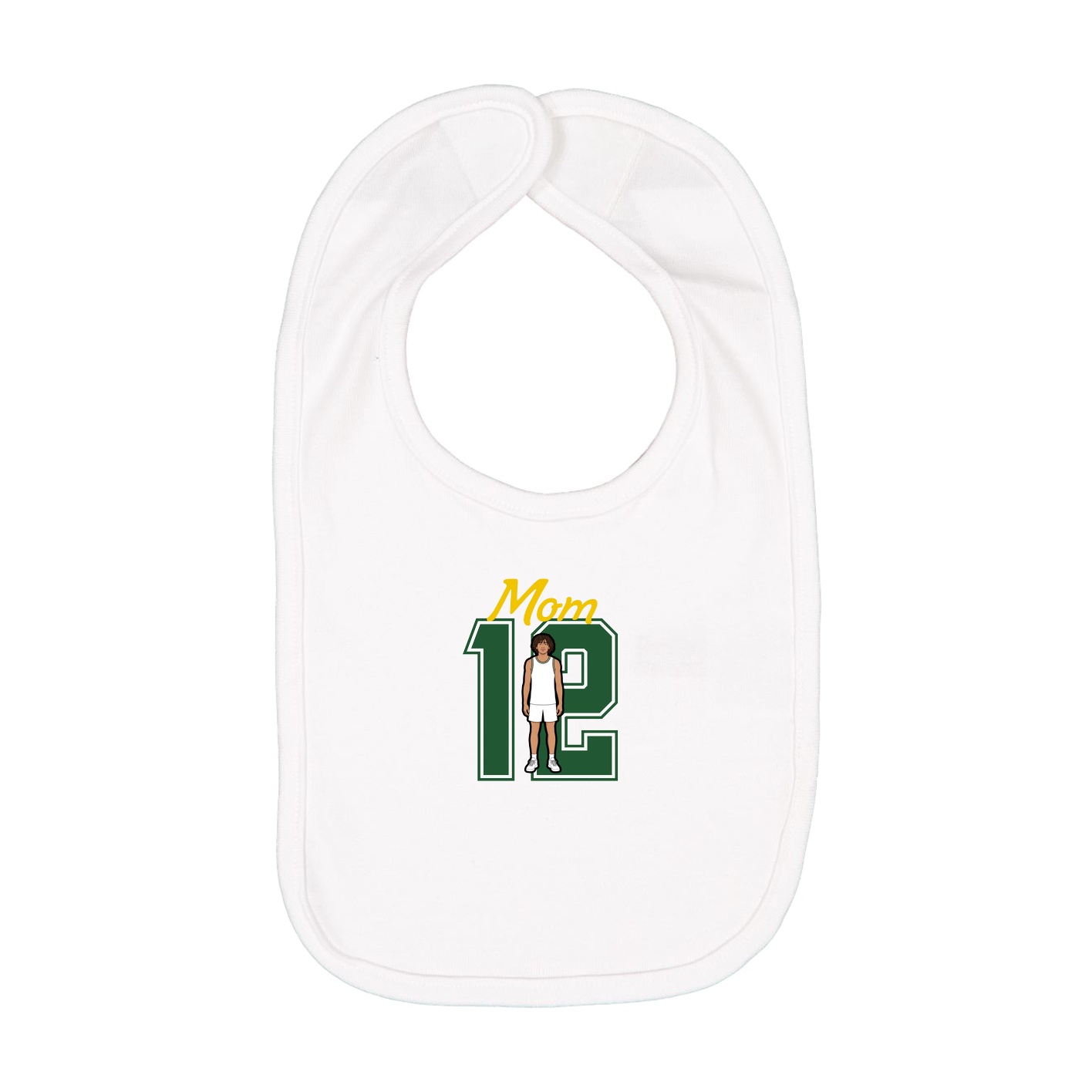 Infant Bib — Mothers Day Shirsey in White