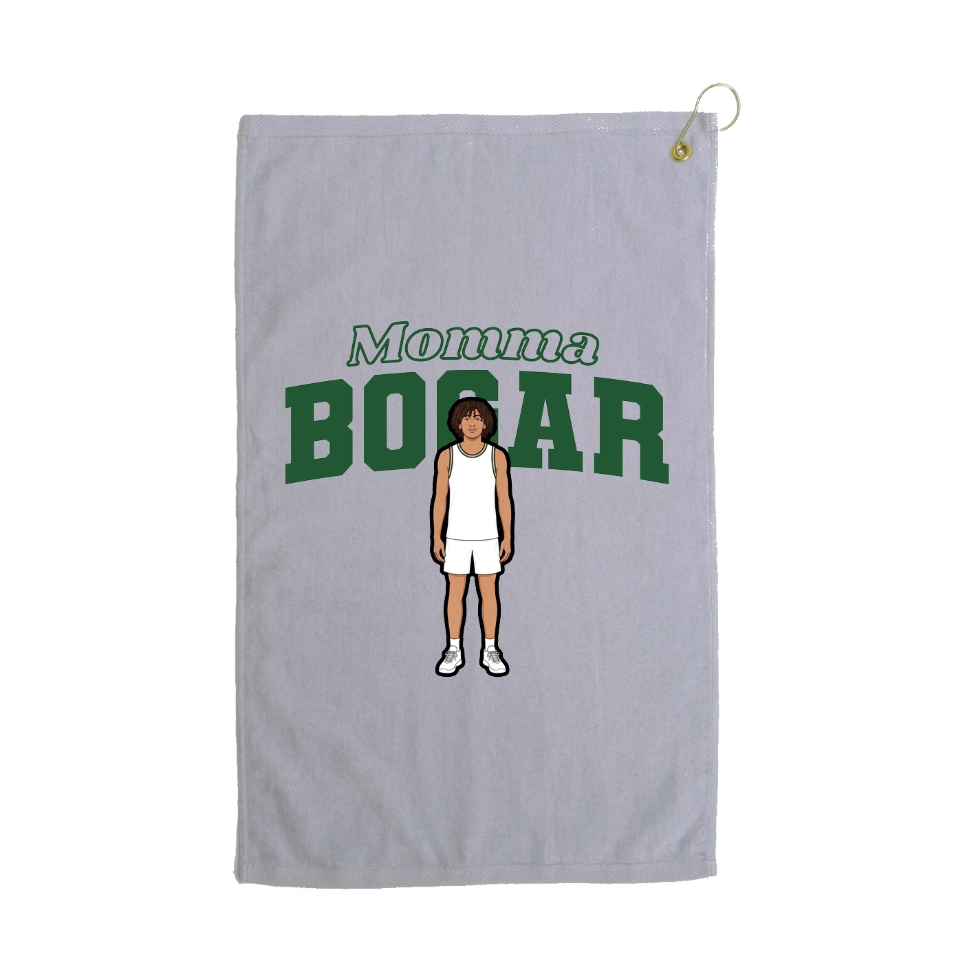 Golf Towel — Mothers Day Block in Grey
