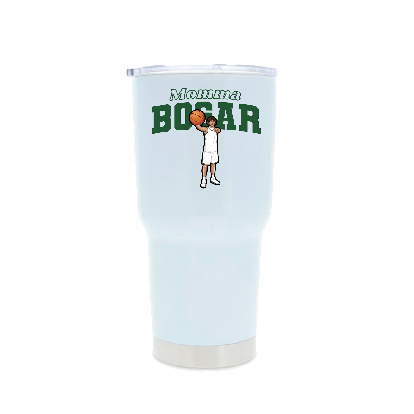 30oz Stainless Steel Tumbler — Mothers Day Block in White