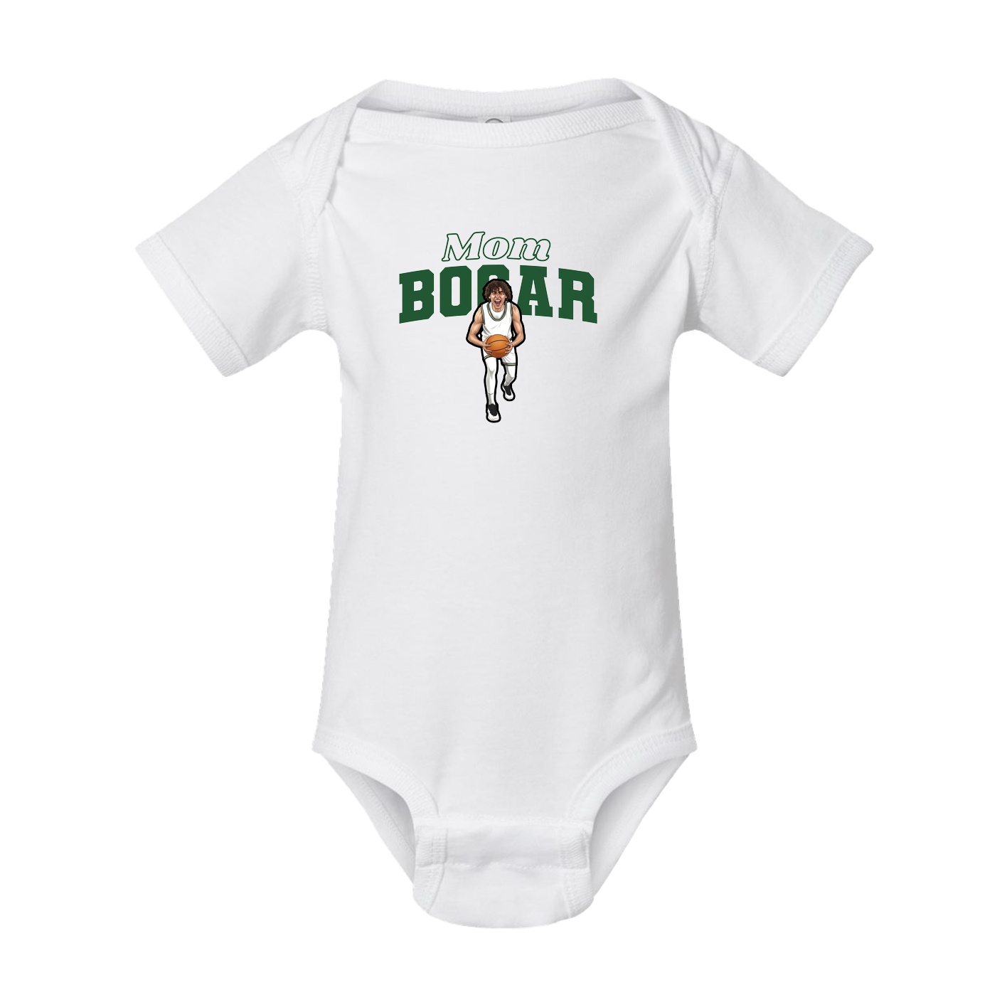 Baby Onesie — Mothers Day Block in White