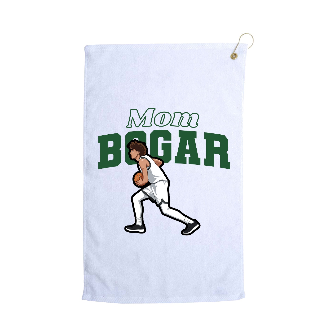 Golf Towel — Mothers Day Block in White
