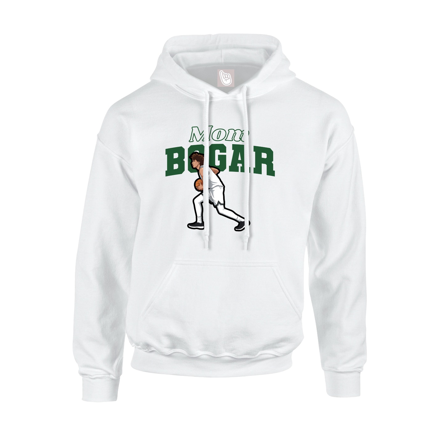 Youth Hoodie — Mothers Day Block in White