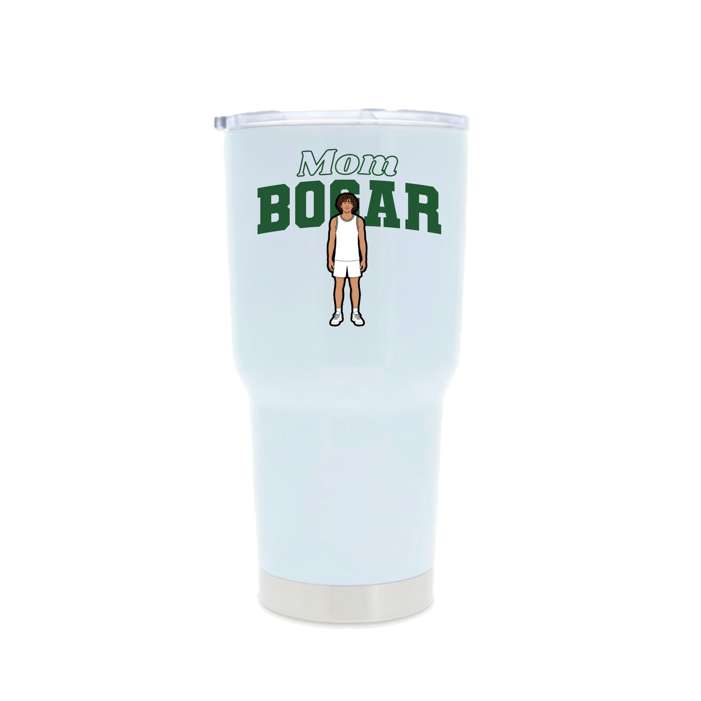 30oz Stainless Steel Tumbler — Mothers Day Block in White