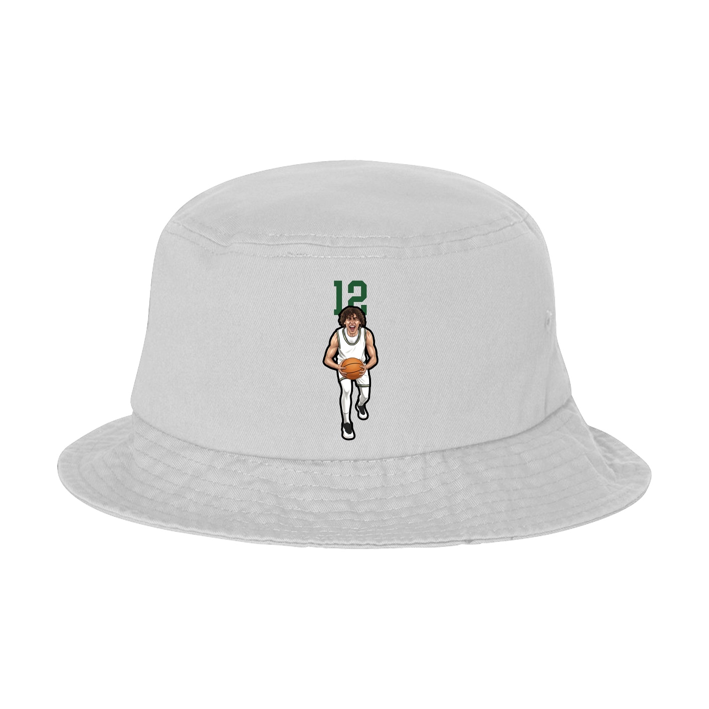 Bucket Cap — Number Top in White
