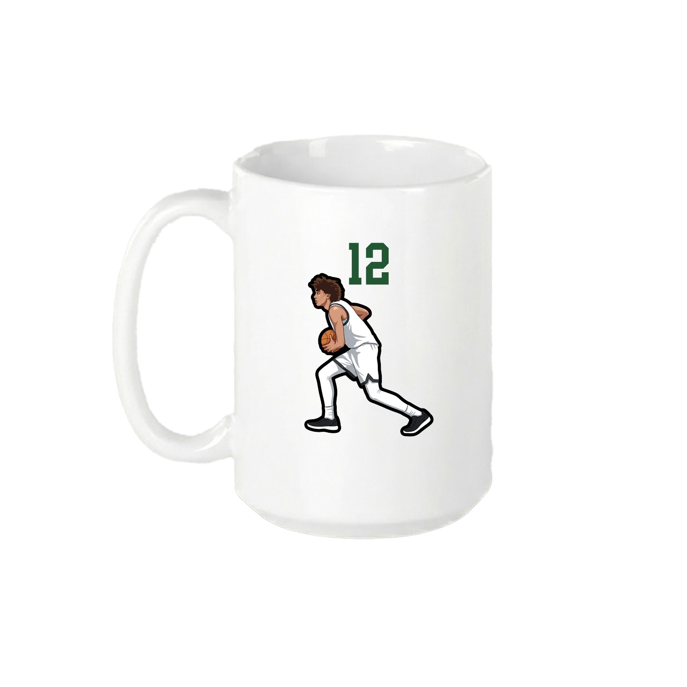15oz Coffee Mug — Number Top in White
