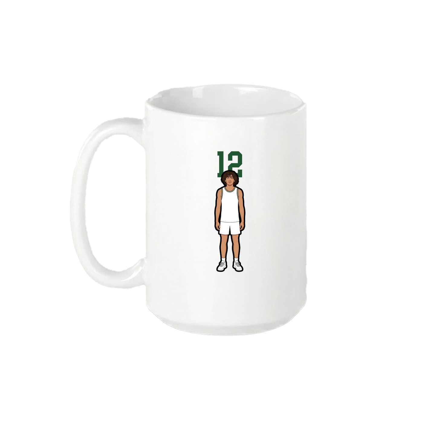 15oz Coffee Mug — Number Top in White