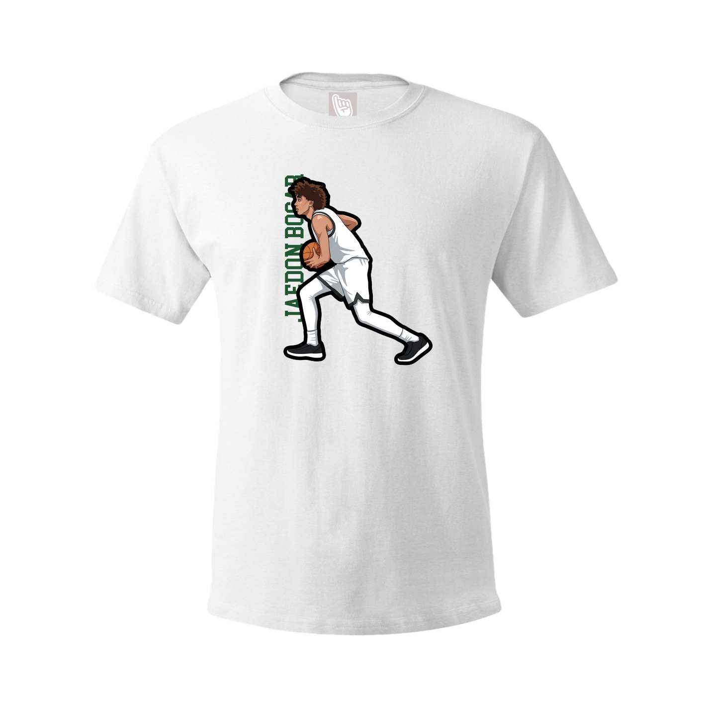 Tee — Name Vertical in White