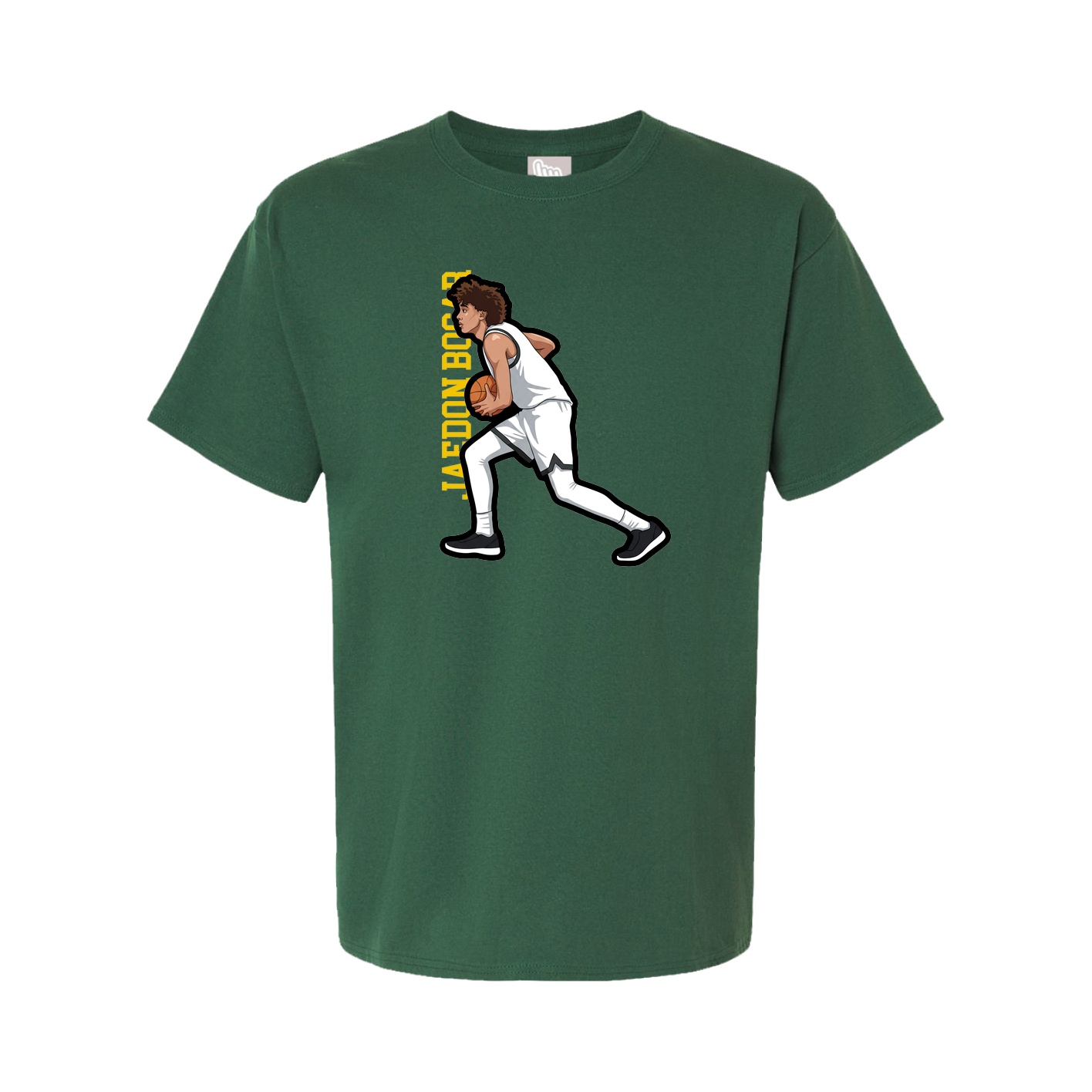 Youth Tee — Name Vertical in Green