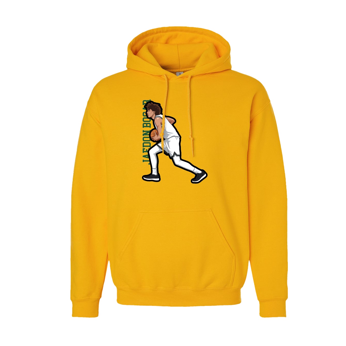 Hoodie — Name Vertical in Gold