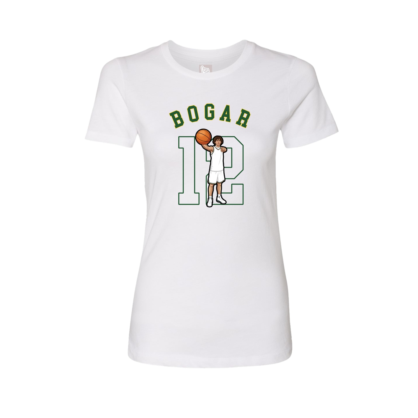 Fitted Women's Tee — Shirsey Arch in White