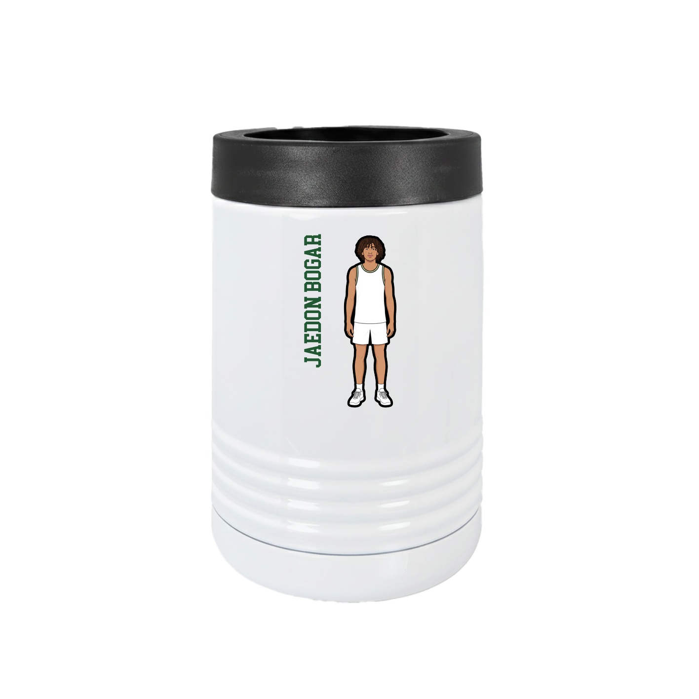 Beverage Holder — Name Vertical in White