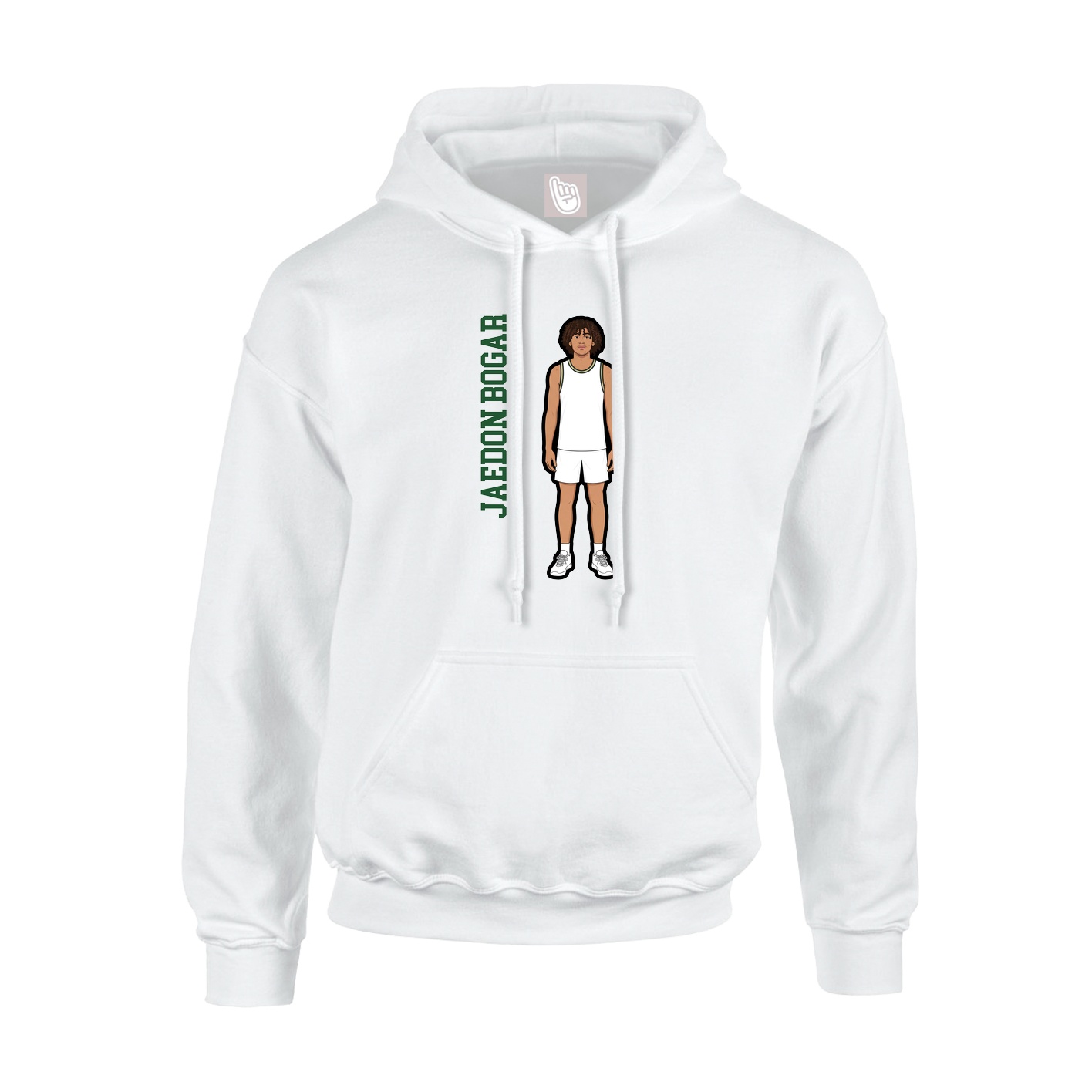 Hoodie — Name Vertical in White