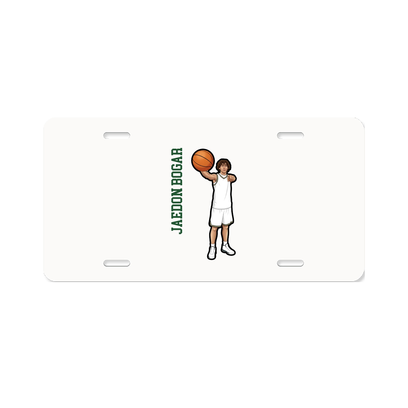 License Plate — Name Vertical in Classic