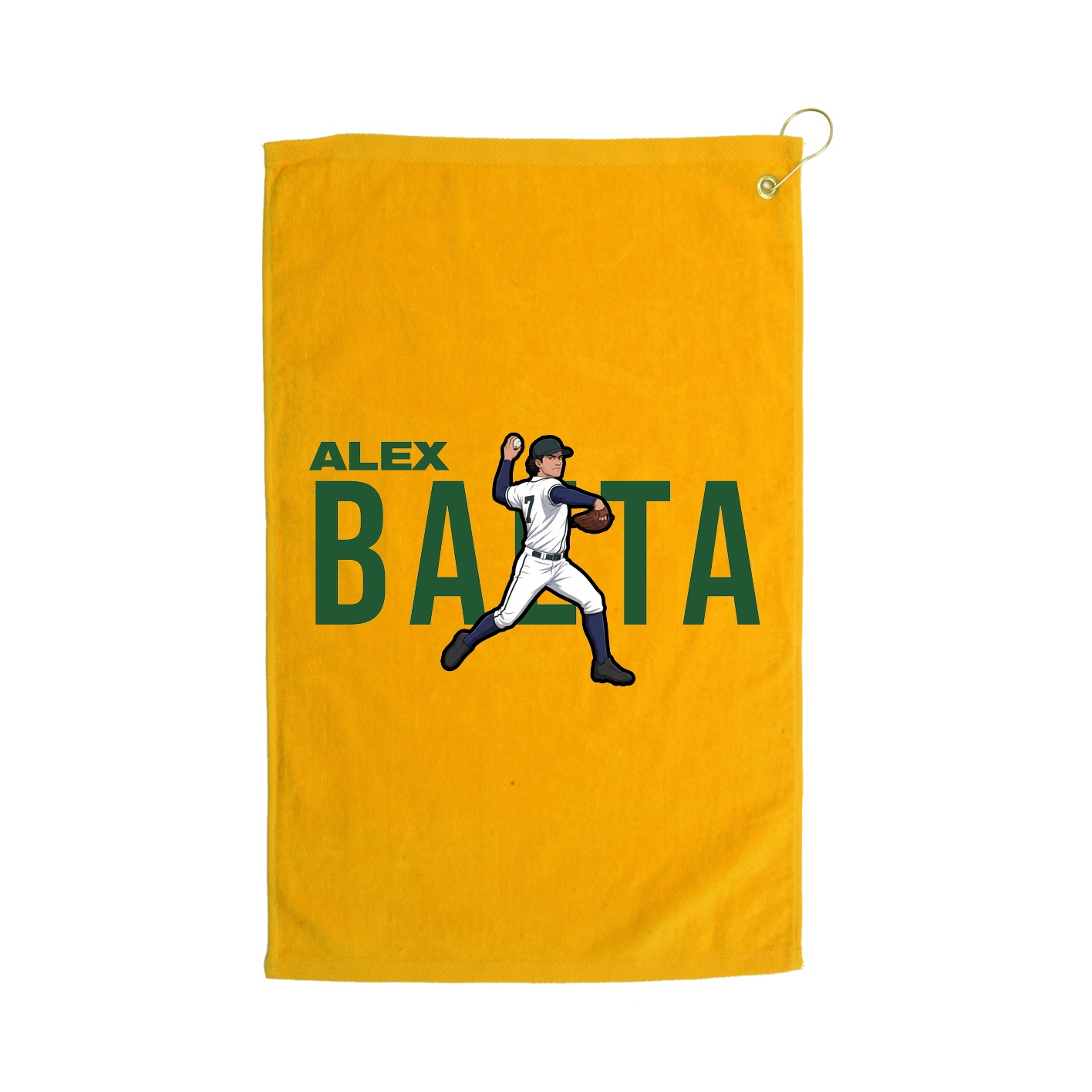 Golf Towel — Player Name in Gold