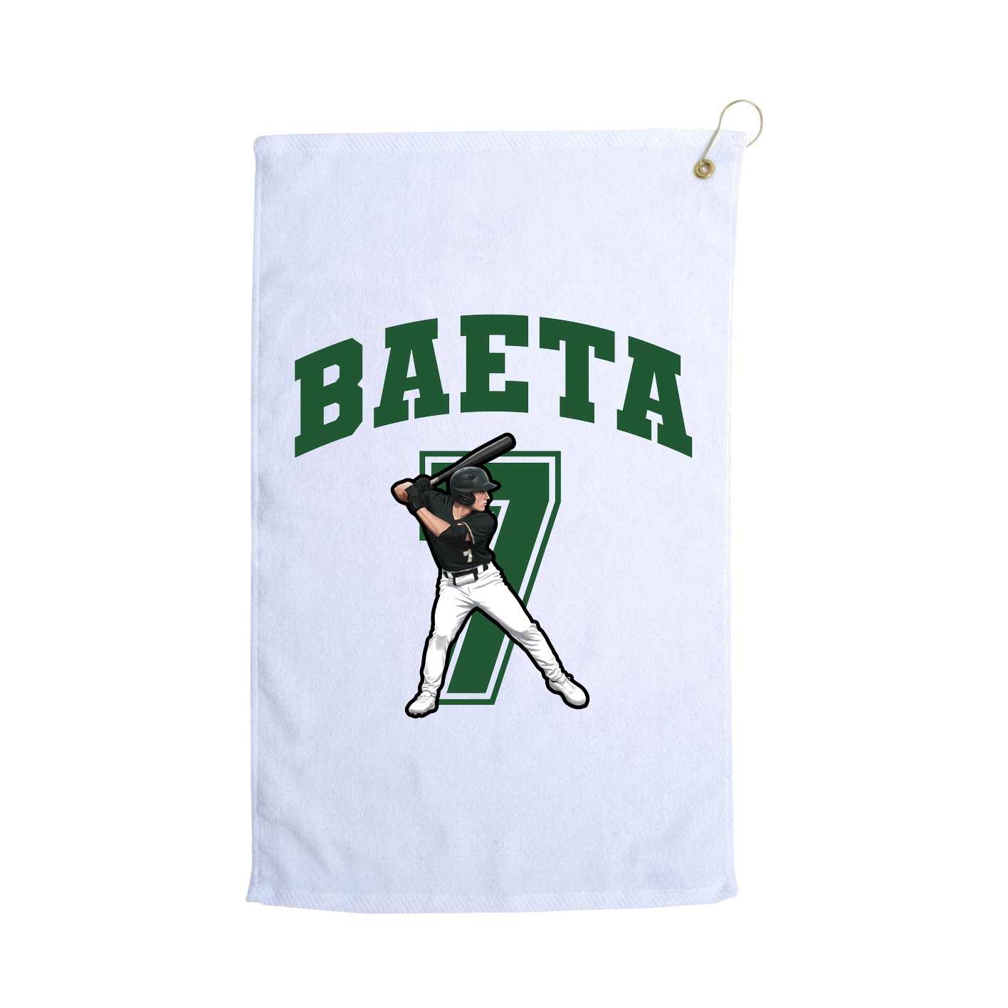 Golf Towel — Number in White