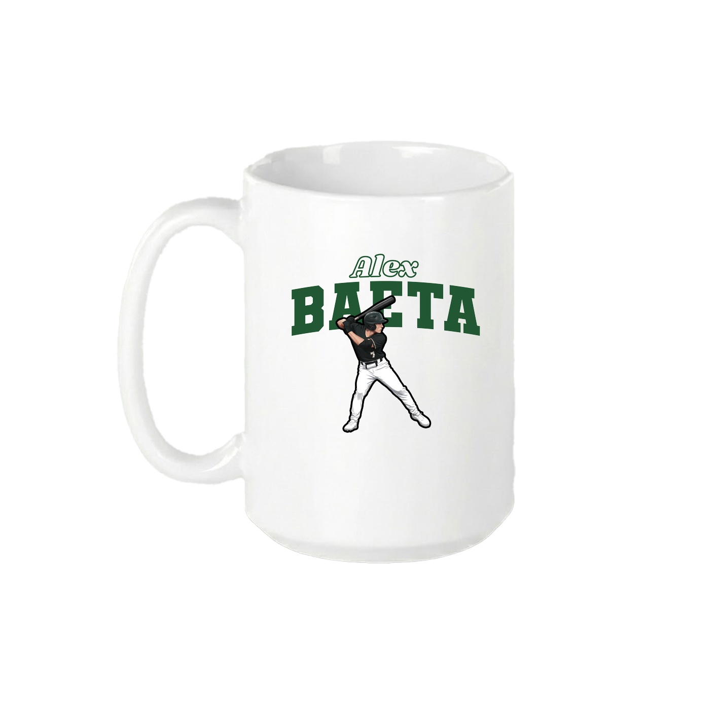 15oz Coffee Mug — Name Arch in White