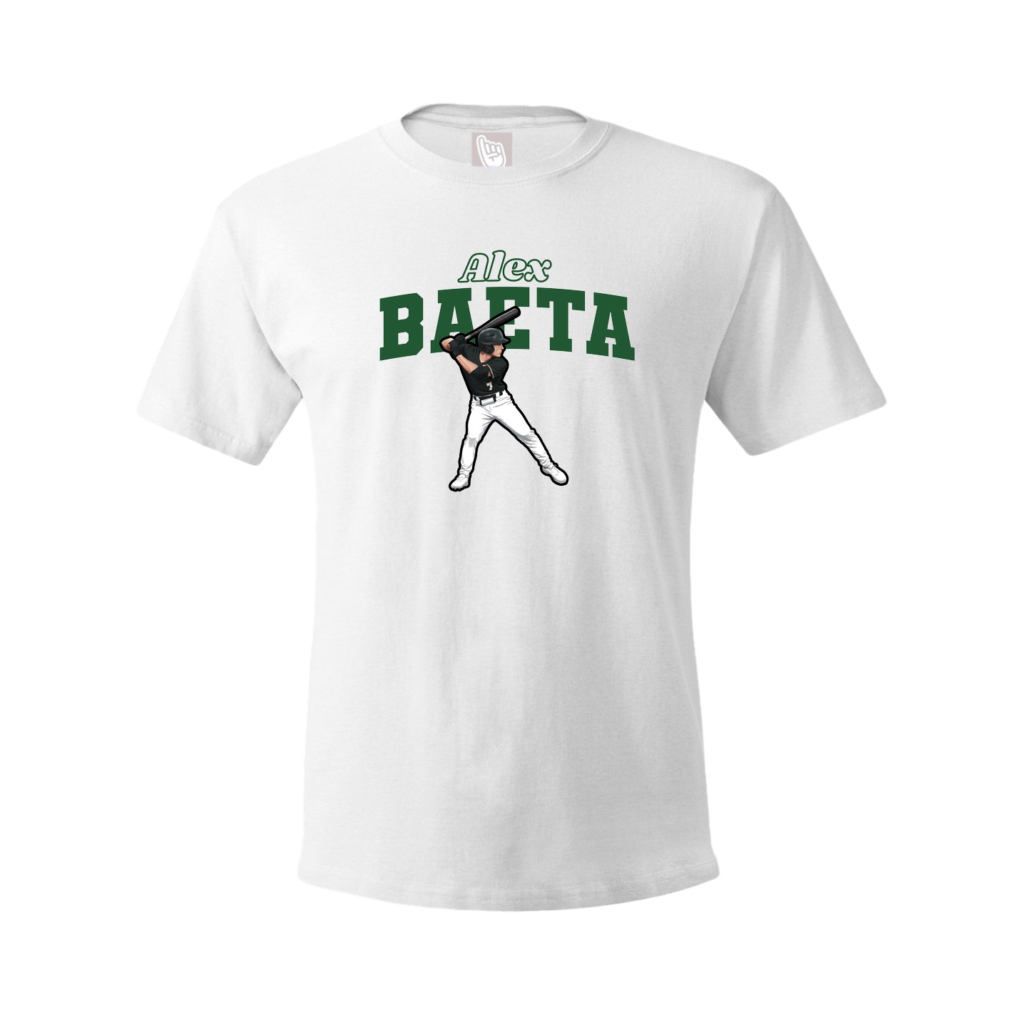 Youth Tee — Name Arch in White
