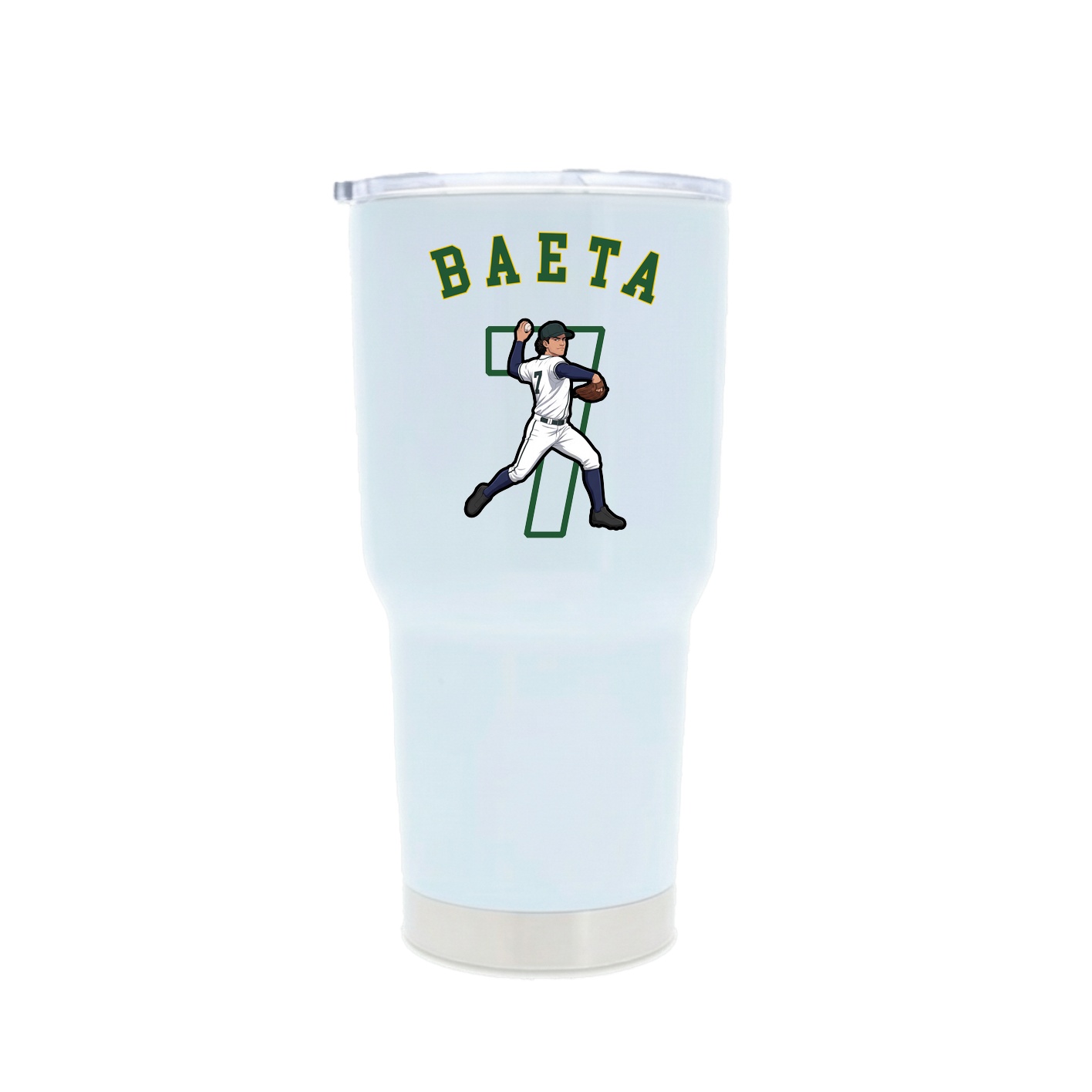 30oz Stainless Steel Tumbler — Shirsey Arch in White