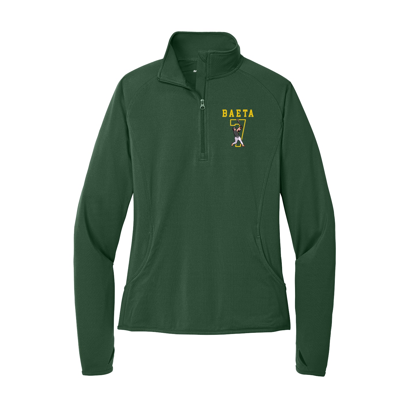 Women's Q-Zip Pullover — Shirsey in Green