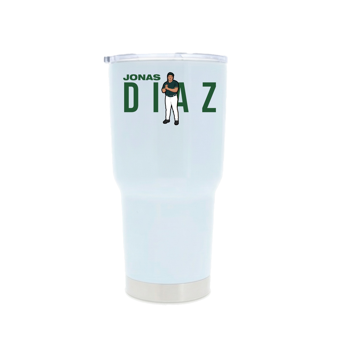 30oz Stainless Steel Tumbler — Player Name in White