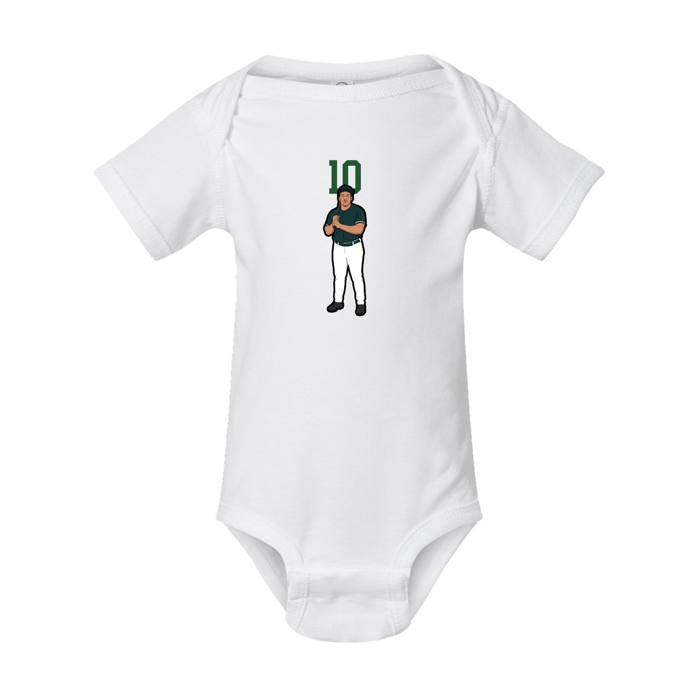Baby Onesie — Number Top in White