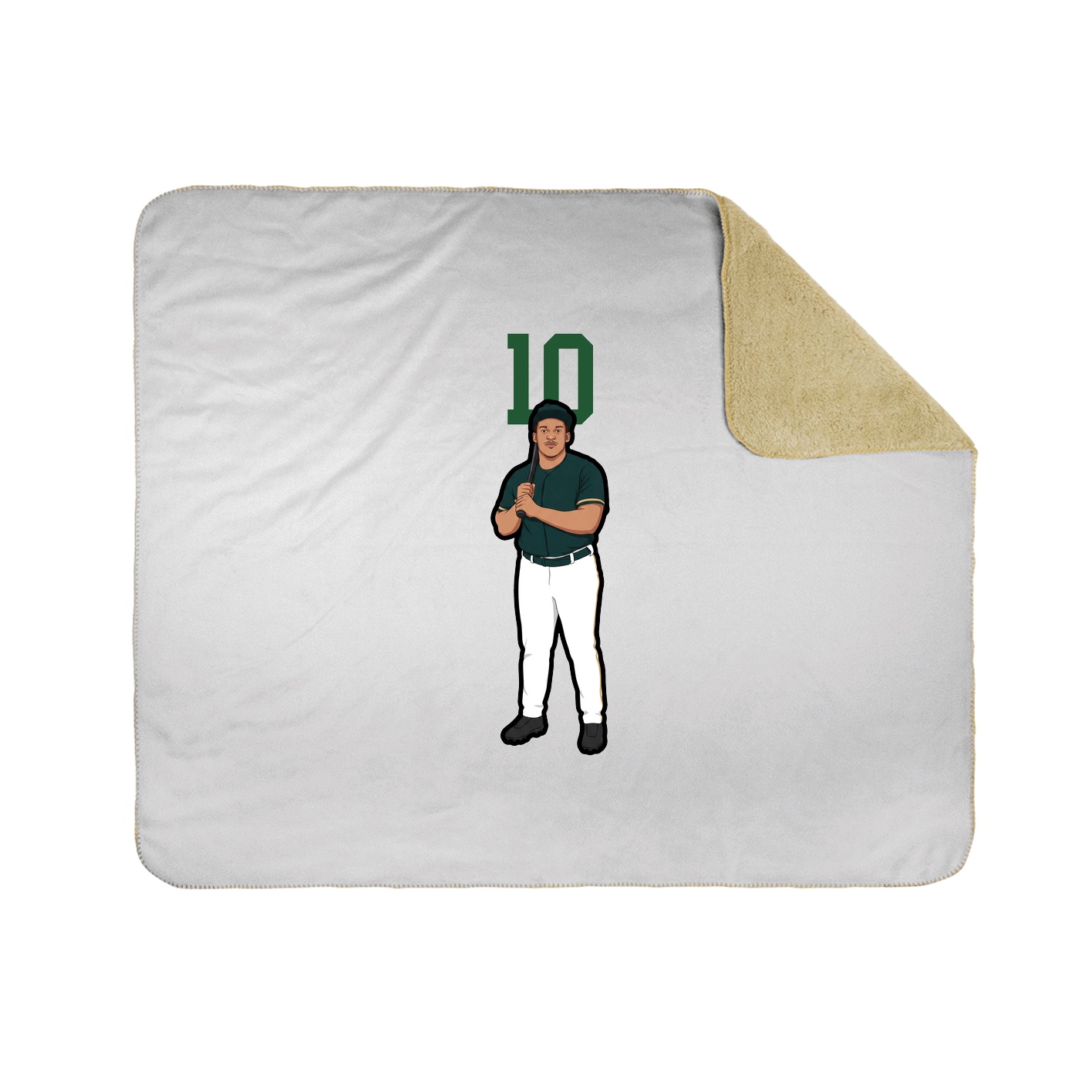 Throw Blanket — Number Top in White