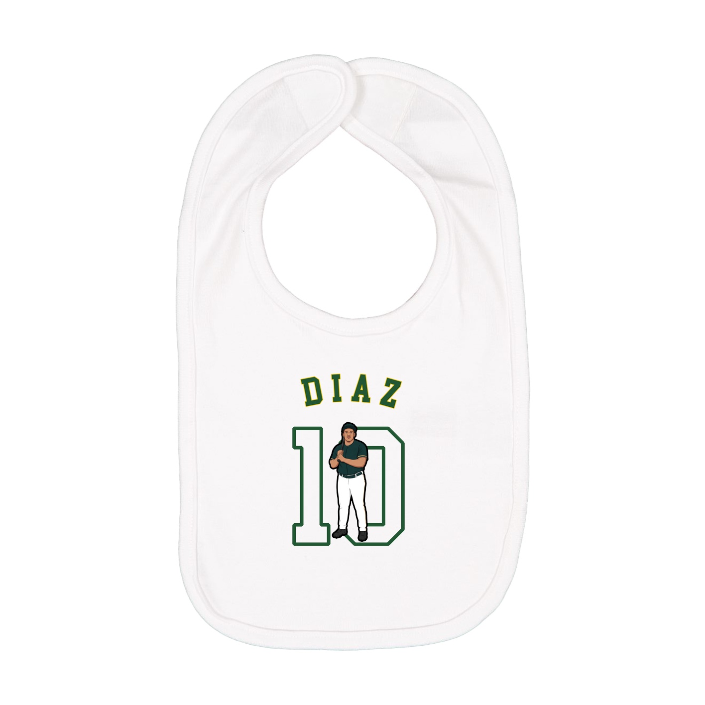 Infant Bib — Shirsey Arch in White