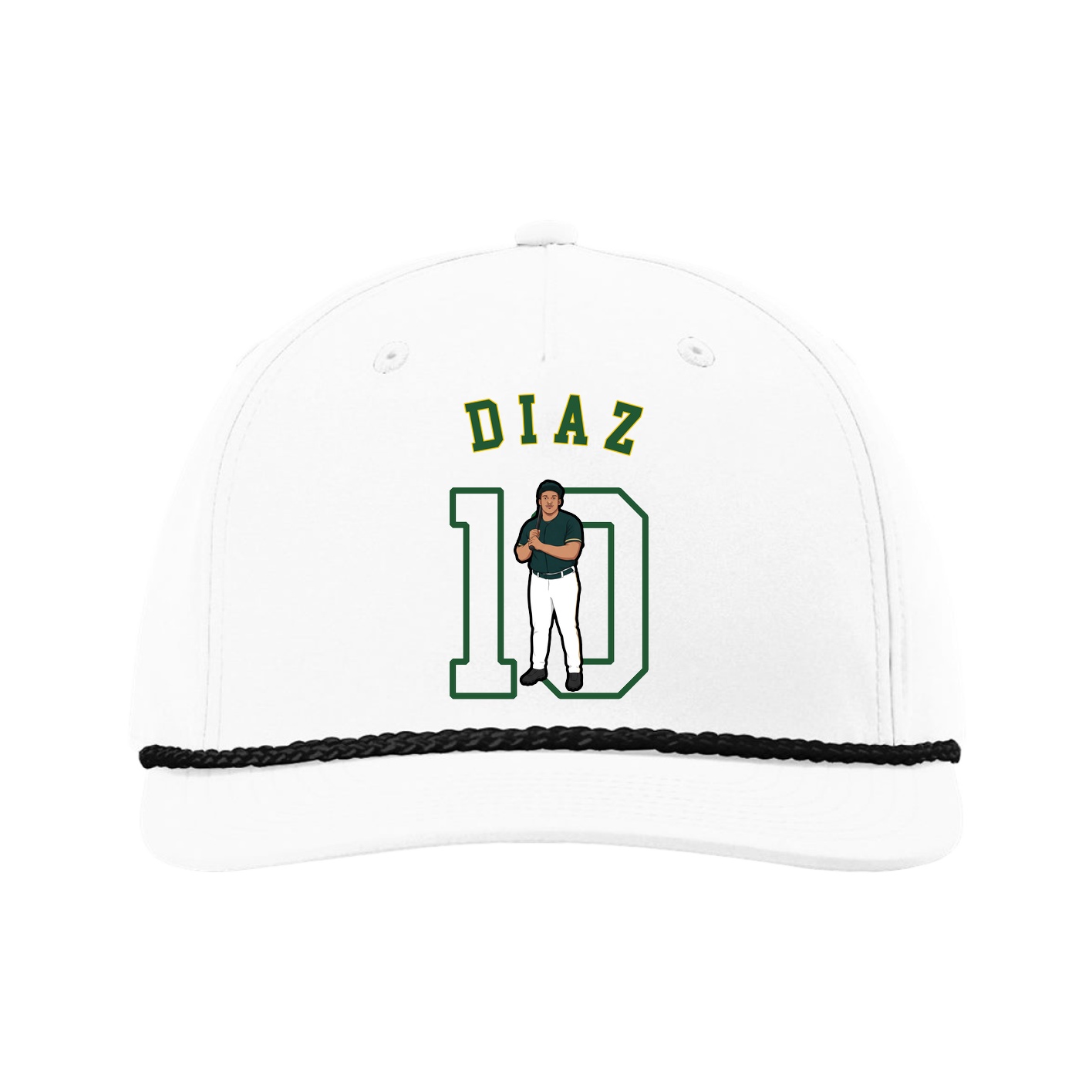 Five-Panel Classic Rope Cap — Shirsey Arch in White