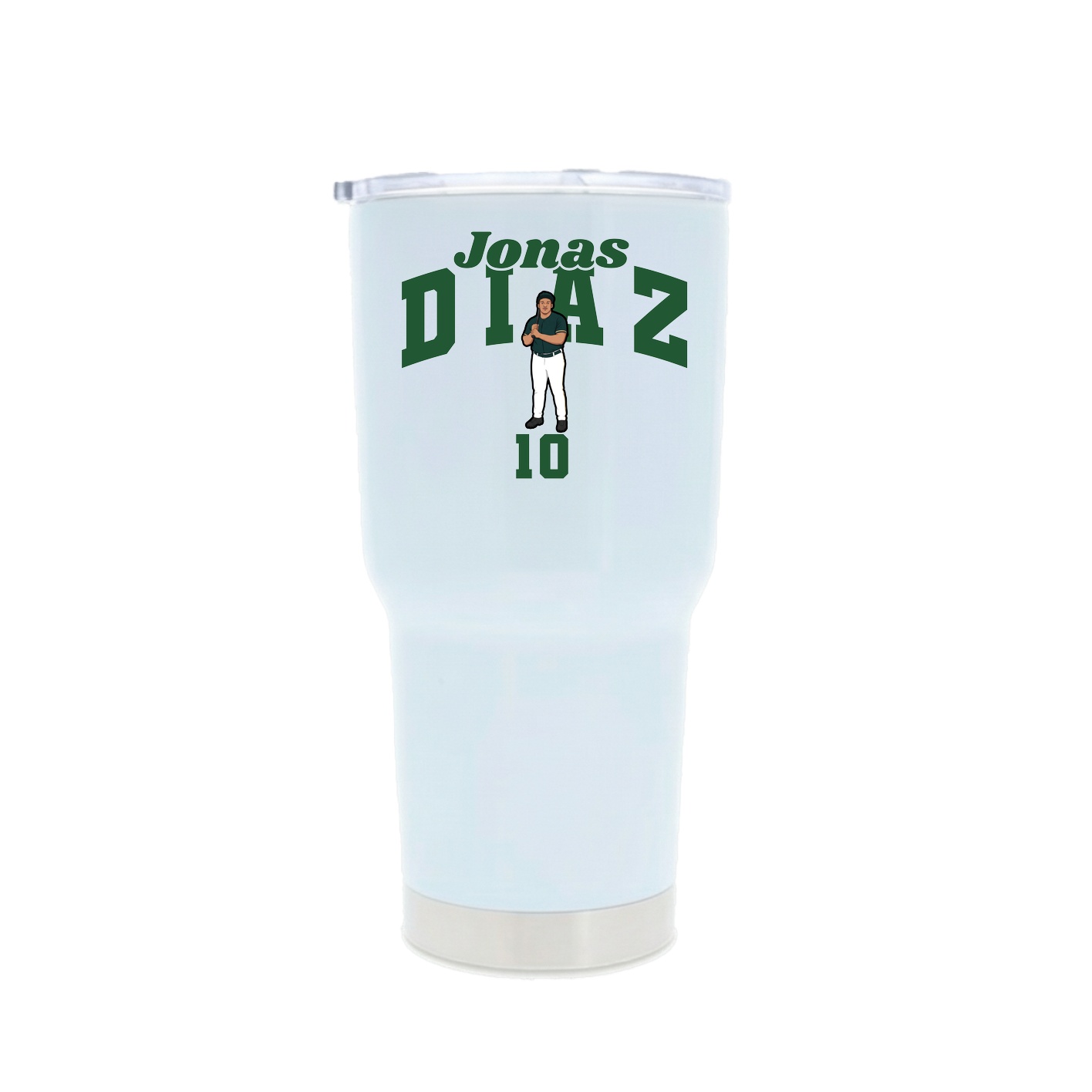 30oz Stainless Steel Tumbler — Signature Arch in White
