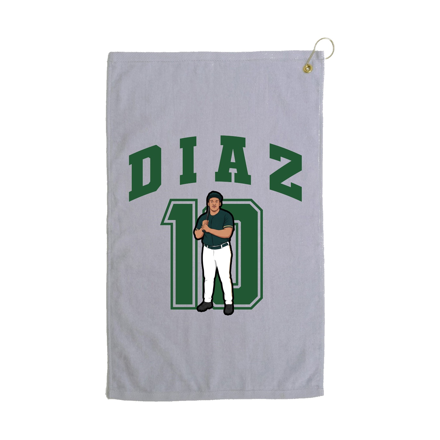 Golf Towel — Number in Grey