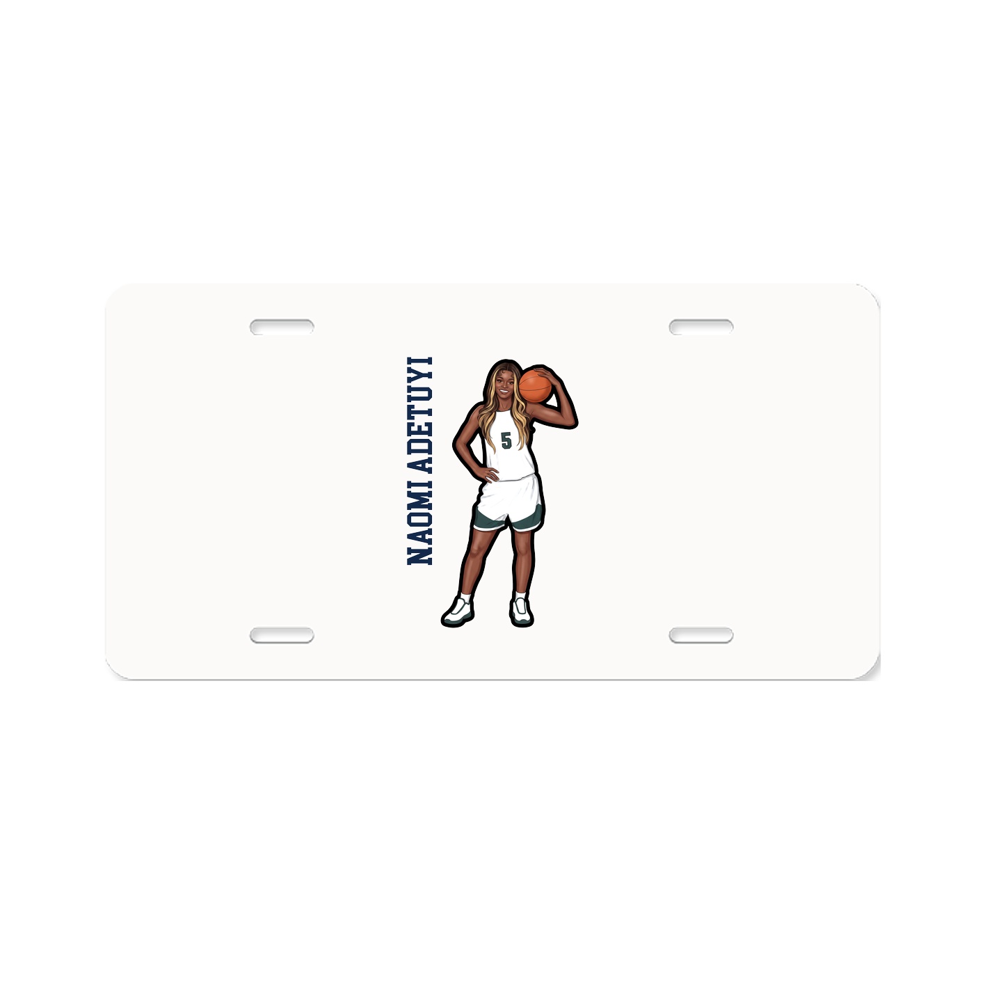 License Plate — Name Vertical in Classic