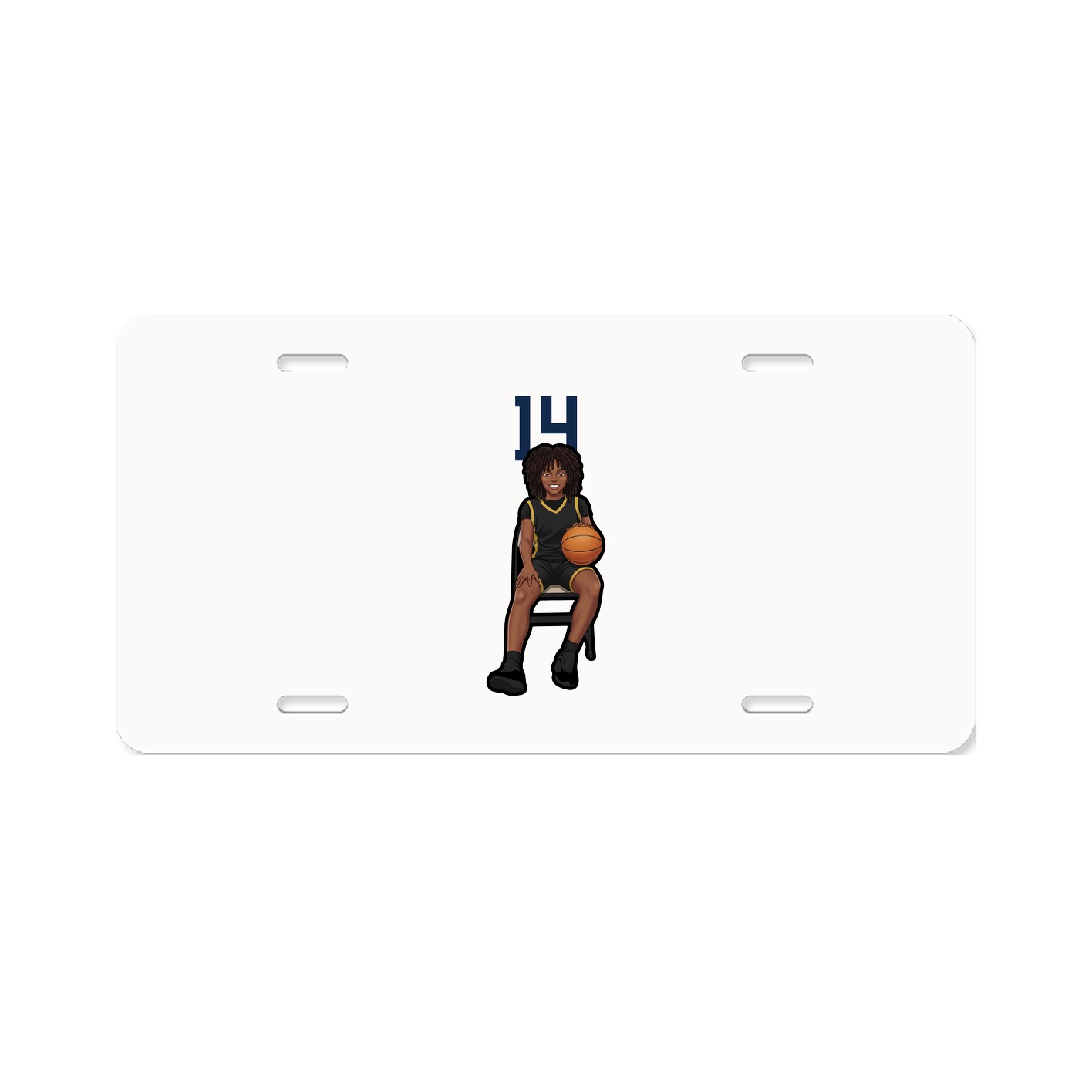 License Plate — Number Top in Classic