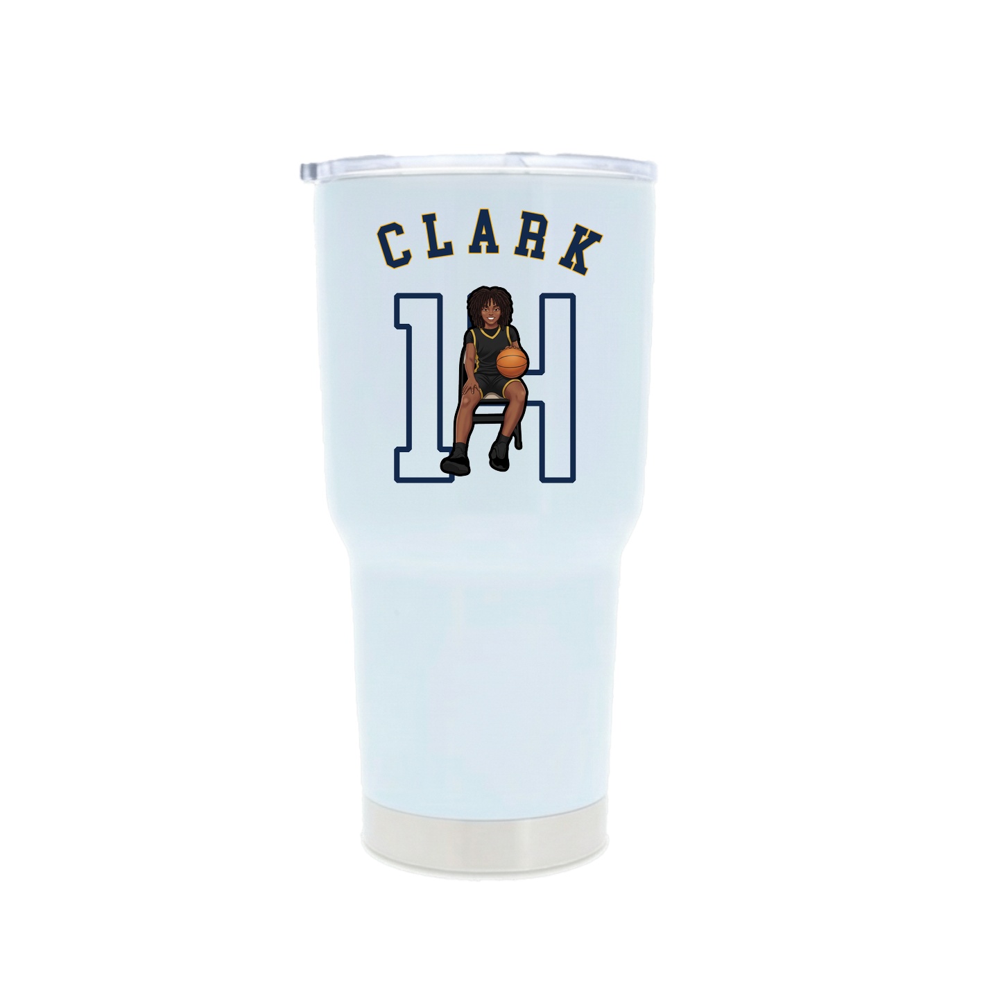 30oz Stainless Steel Tumbler — Shirsey Arch in White