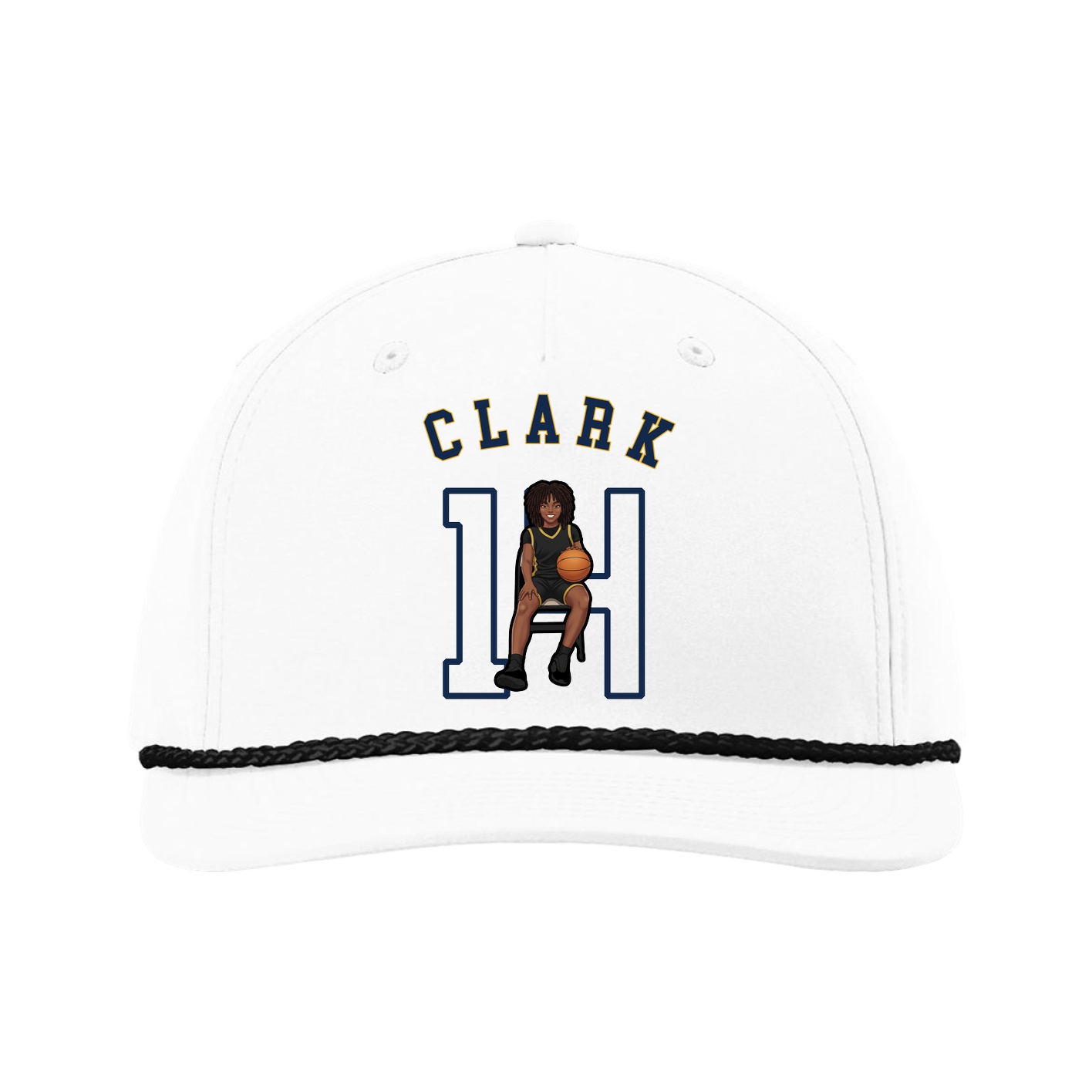 Five-Panel Classic Rope Cap — Shirsey Arch in White