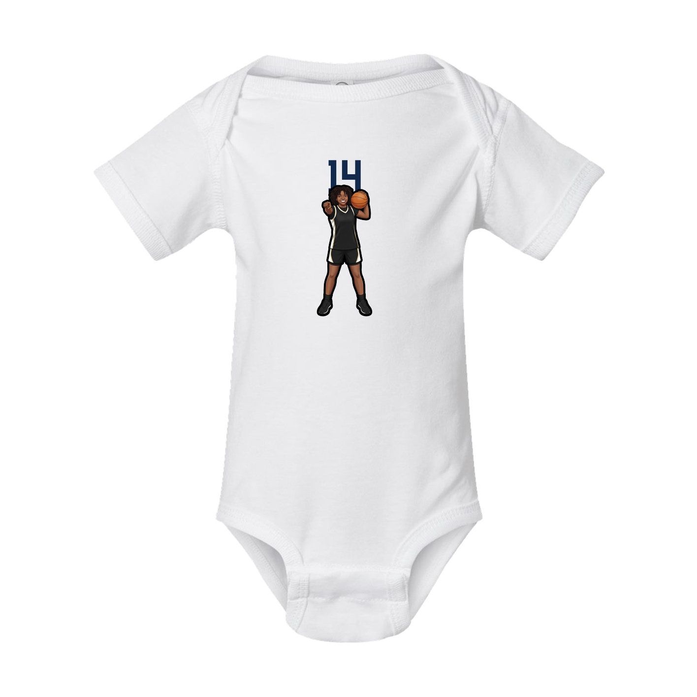 Baby Onesie — Number Top in White