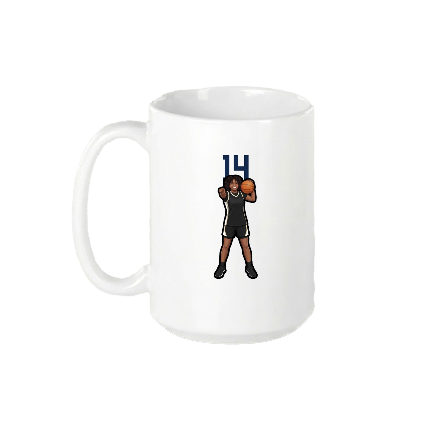 15oz Coffee Mug — Number Top in White