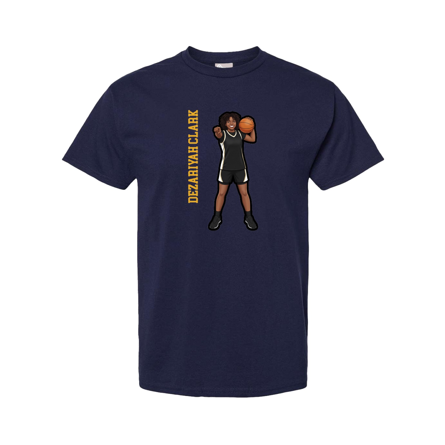 Youth Tee — Name Vertical in Navy