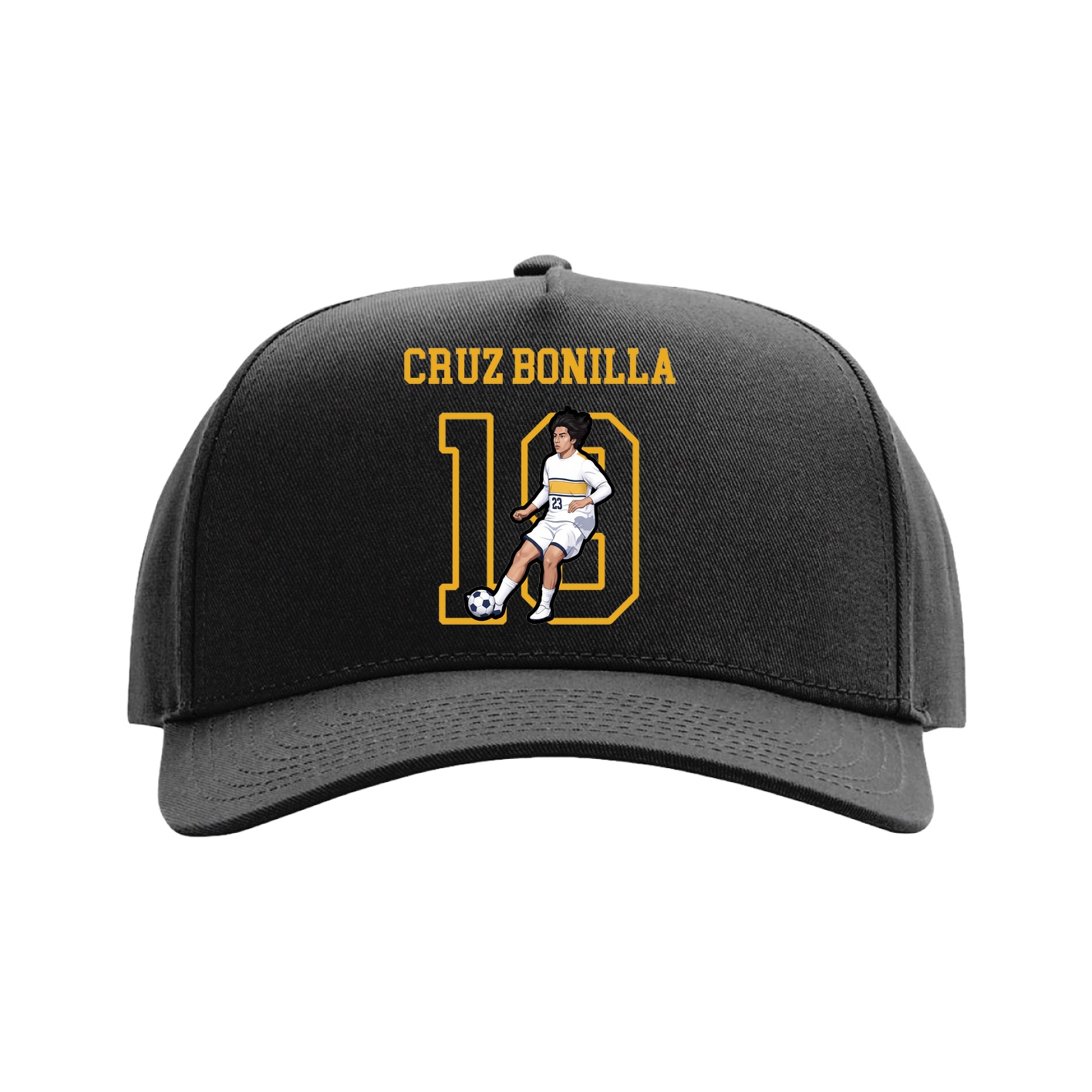 Full Fabric Five-Panel Champ Cap — Shirsey in Black
