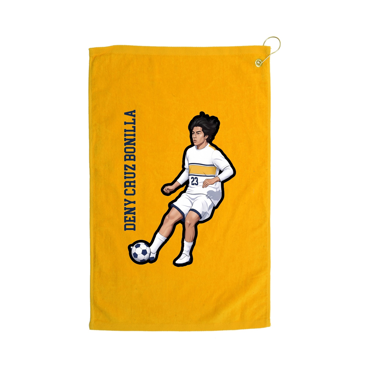 Golf Towel — Name Vertical in Gold
