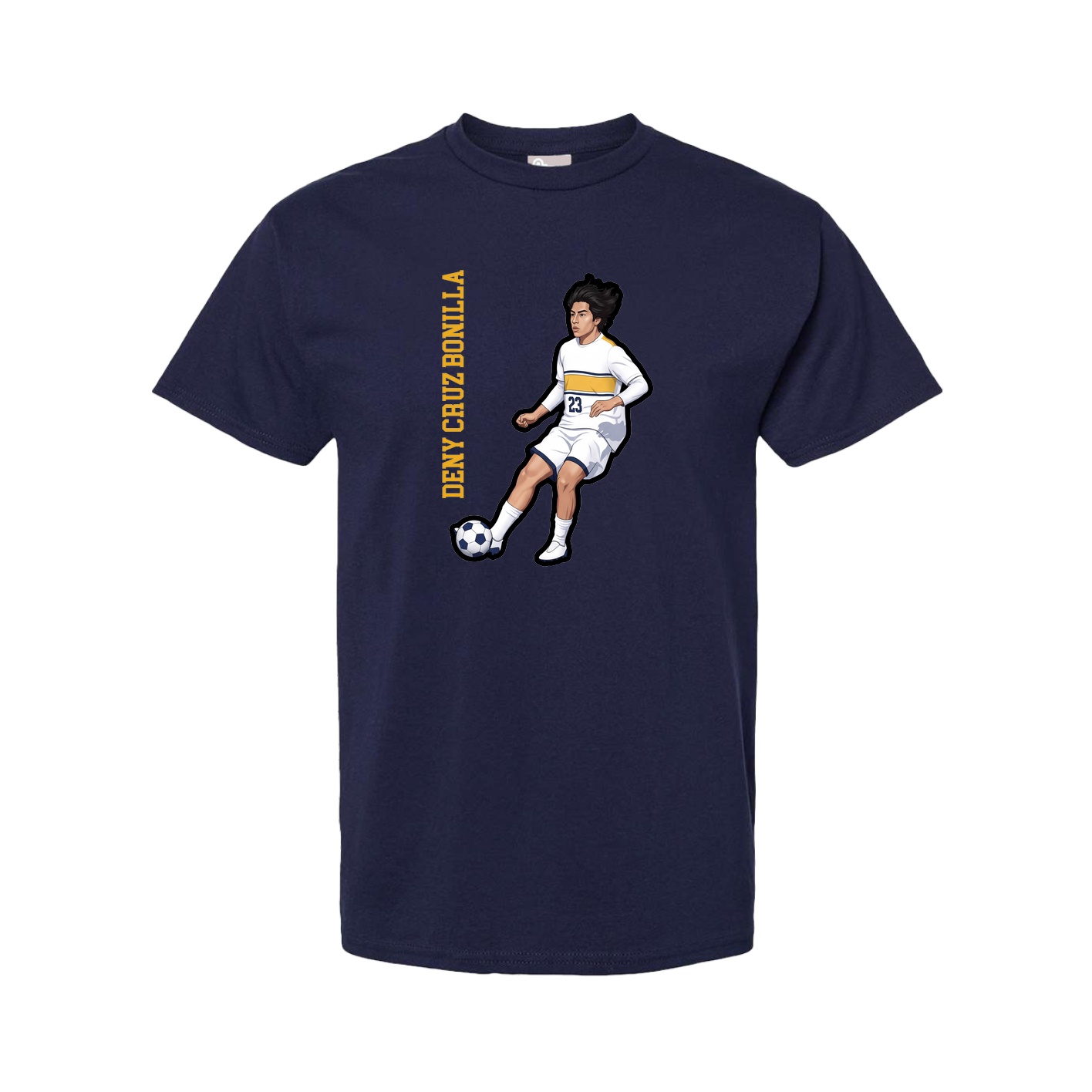 Youth Tee — Name Vertical in Navy