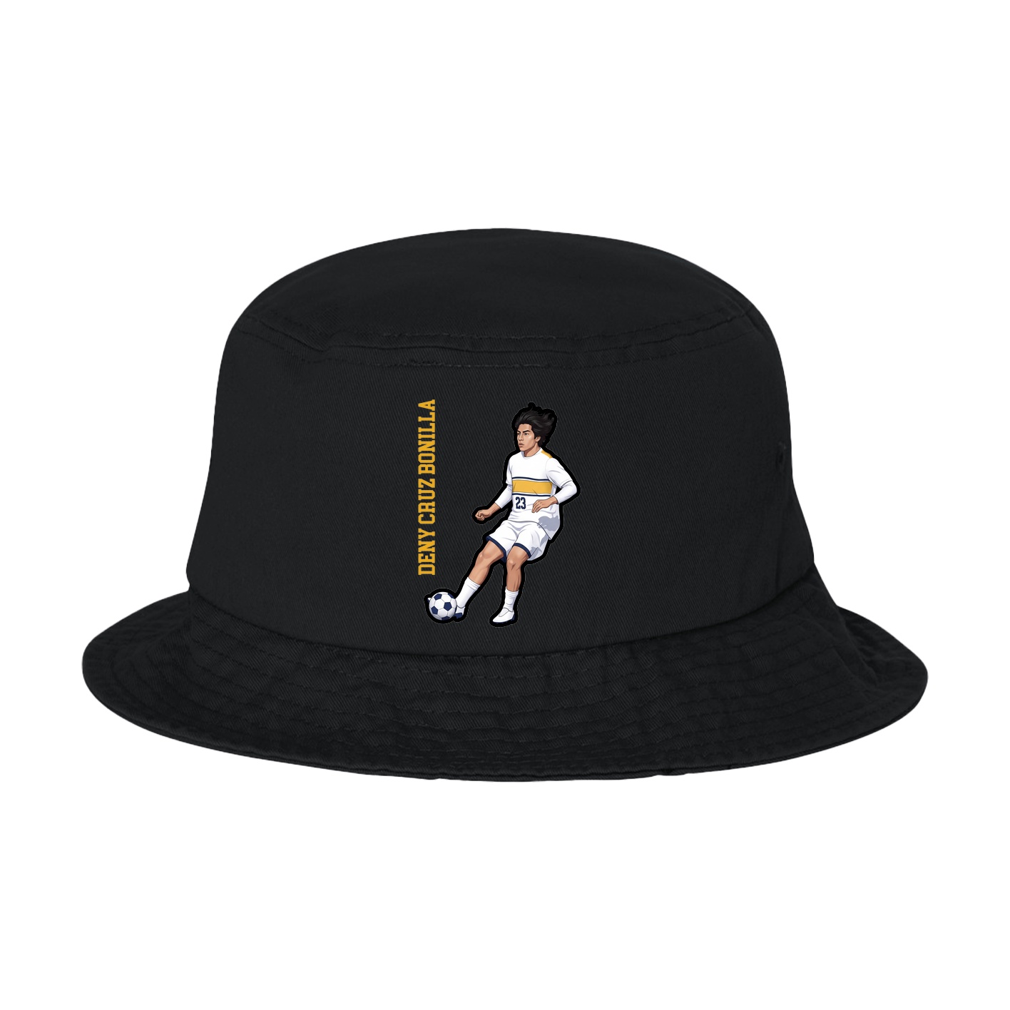 Bucket Cap — Name Vertical in Black