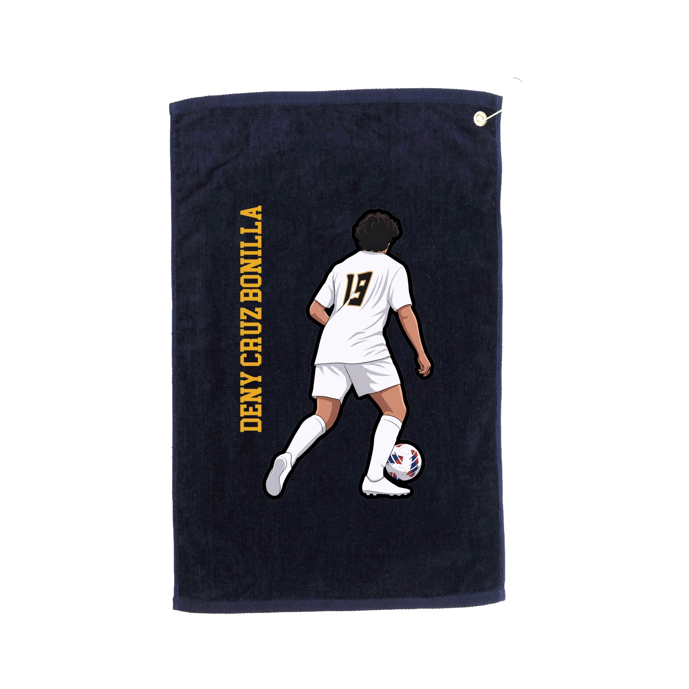 Golf Towel — Name Vertical in Navy