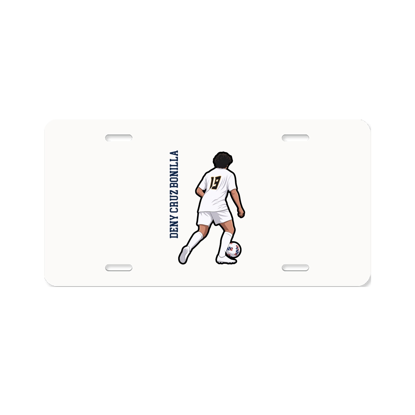 License Plate — Name Vertical in Classic