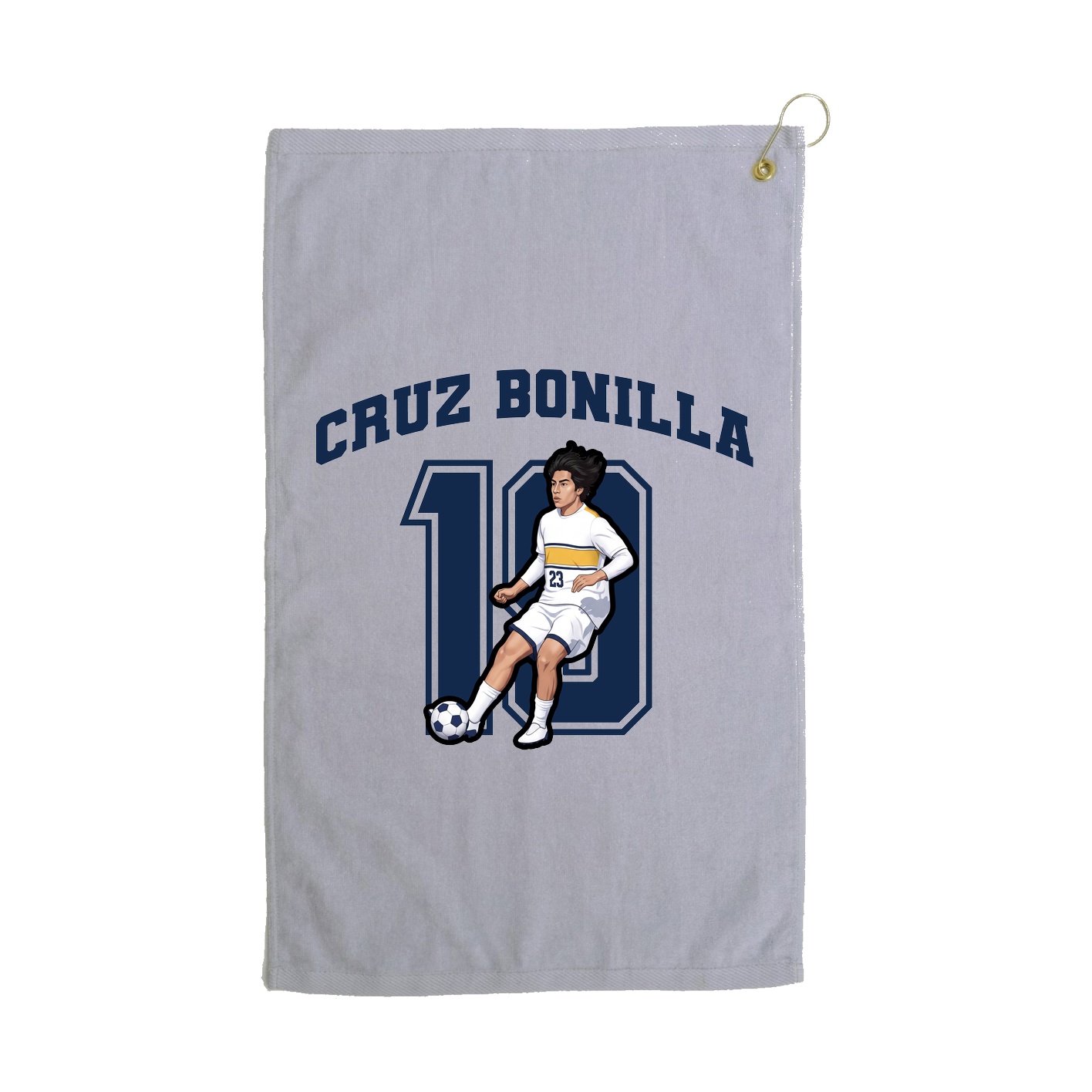 Golf Towel — Number in Grey