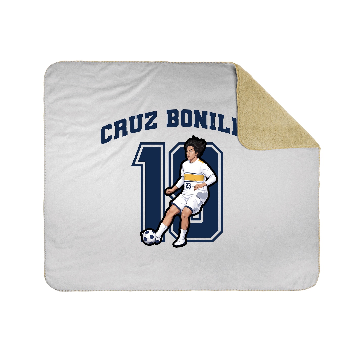Throw Blanket — Number in White