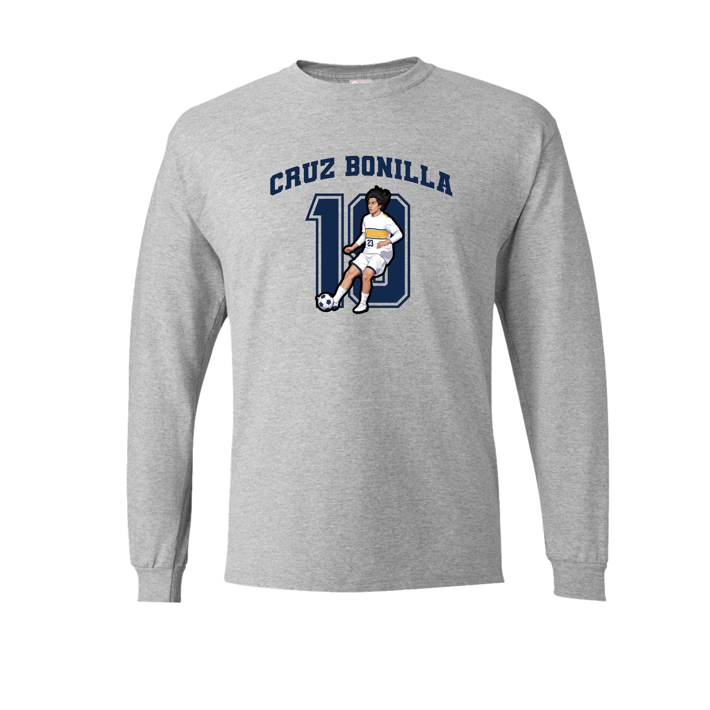 Long Sleeve Tee — Number in Grey