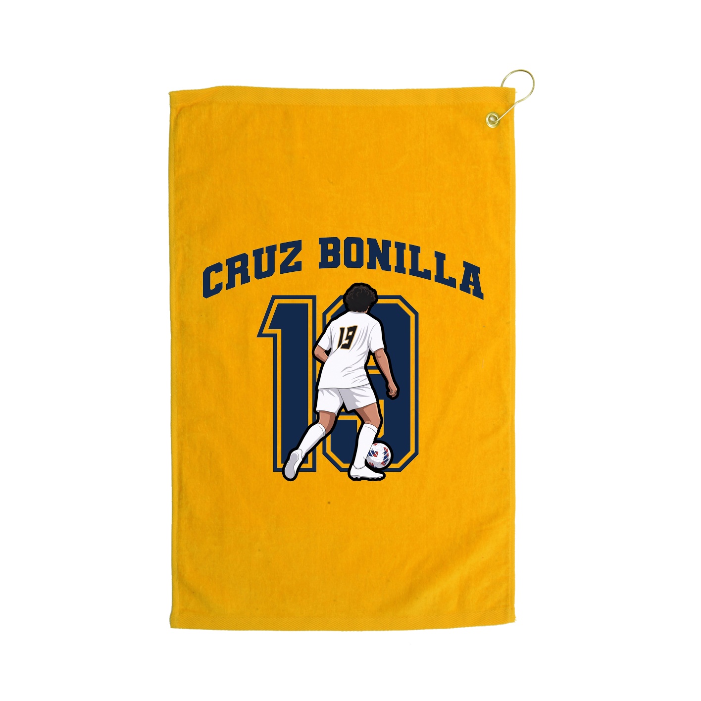 Golf Towel — Number in Gold
