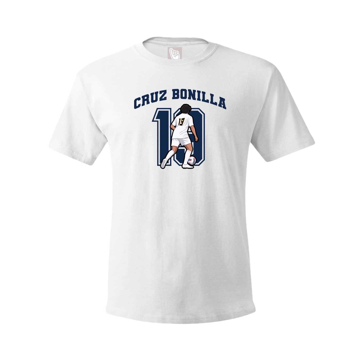 Youth Tee — Number in White